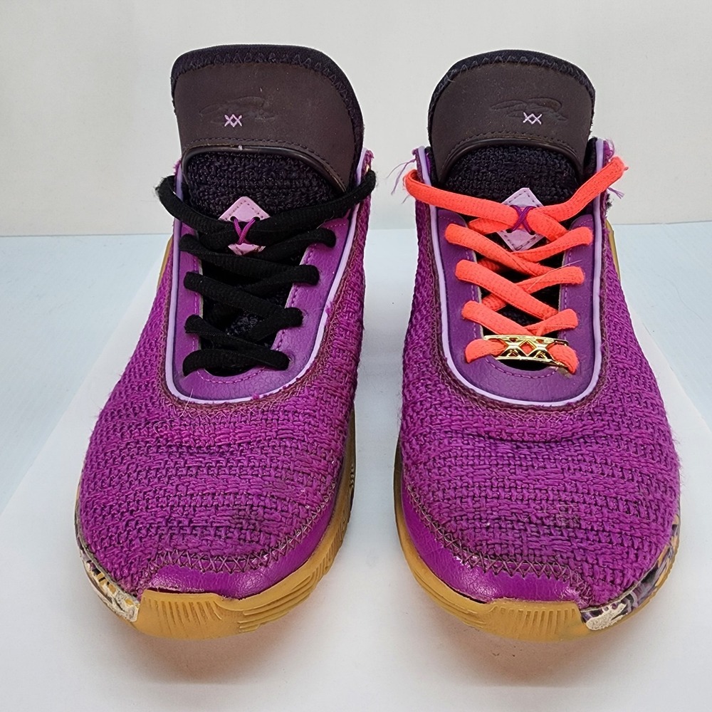 Nike LeBron 20 FD0207-500 Kids Basketball Sneakers Purple Gold Black US 6.5Y